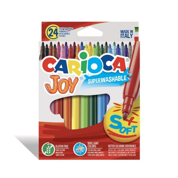 Carioca Joy Süper Yıkanabilir Keçeli Boya Kalemi 24 lü 40615 ürün görseli 1