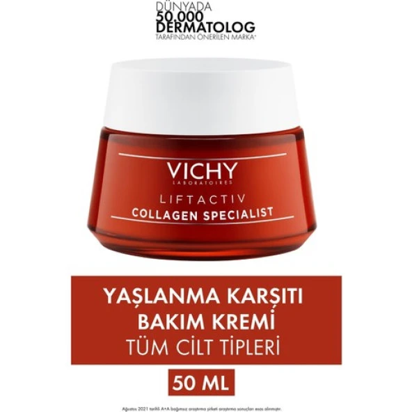 Vichy Liftactiv Collagen Specialist Bakım Kremi Kolajen Üretimini Destekleyici Kırışıklık Karşıtı 50 ml ürün görseli 1
