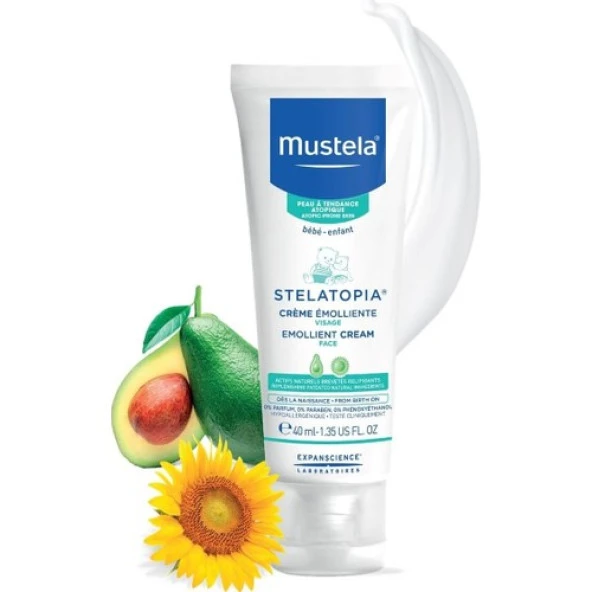 Mustela Stelatopia Emollient Çok Kuru Cilt İçin Yumuşatıcı Yüz Kremi 40 ml ürün görseli 1