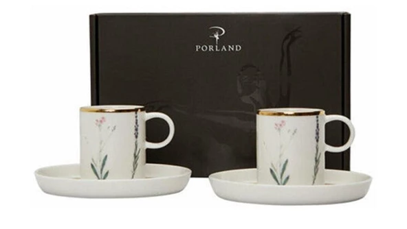 Porland Botanical Beyaz Kahve Takımı 12 Parça ürün görseli 1