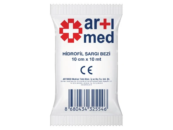 Artımed Hidrofil Sargı Bezi 10 cm X 10 Mt ürün görseli 1
