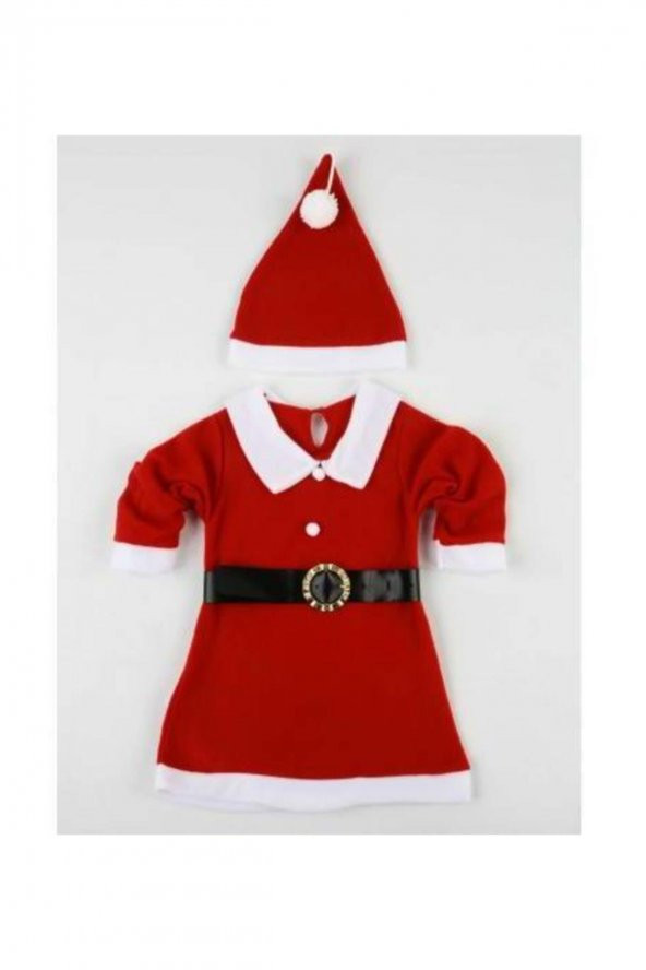 Kız Çocuk Yılbaşı Noel Kostümü Kıyafeti ürün görseli 1