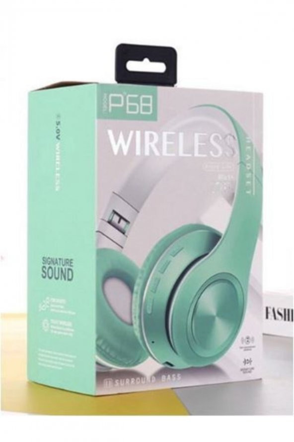 LEBRON P68 Bluetooth 5.0 Wireless Kulaklık Yeşil ürün görseli 1