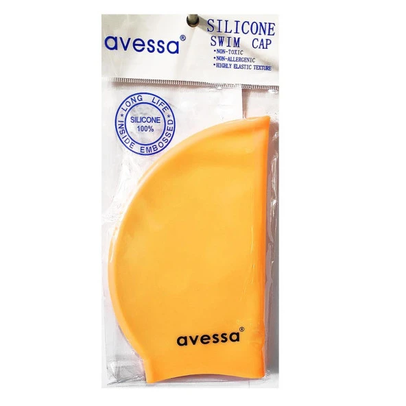 Avessa Silikon Bone Koyu Sarı Havuz Bonesi SC310 ürün görseli 1