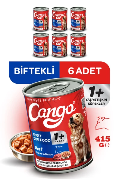 Cango Yaş Yetişkin Köpek Maması Etli 415GR 6Lı ürün görseli 1