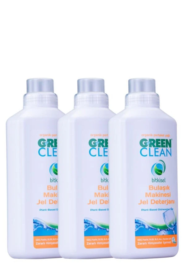 U Green Clean Bulaşık Makinesi Jel Deterjan 1 Lt. 3 Lü Set ürün görseli 1
