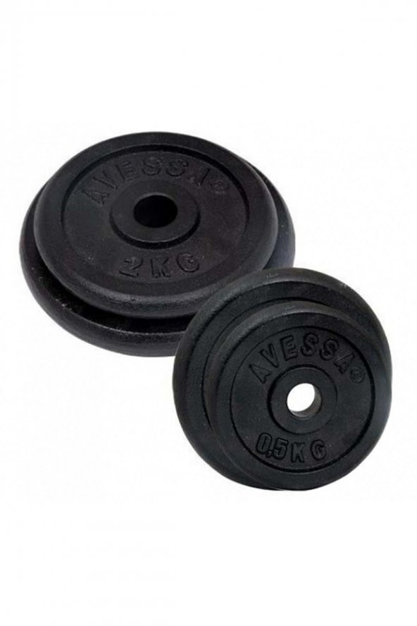 Avessa 3 kg Siyah Plaka Ağırlık Bar Plakası Döküm ürün görseli 1