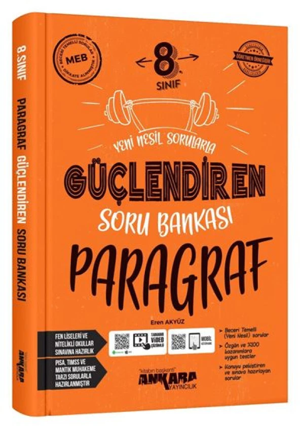 Ankara 8. Sınıf Lgs Paragraf Güçlendiren Soru Bankası 2023 ürün görseli 1