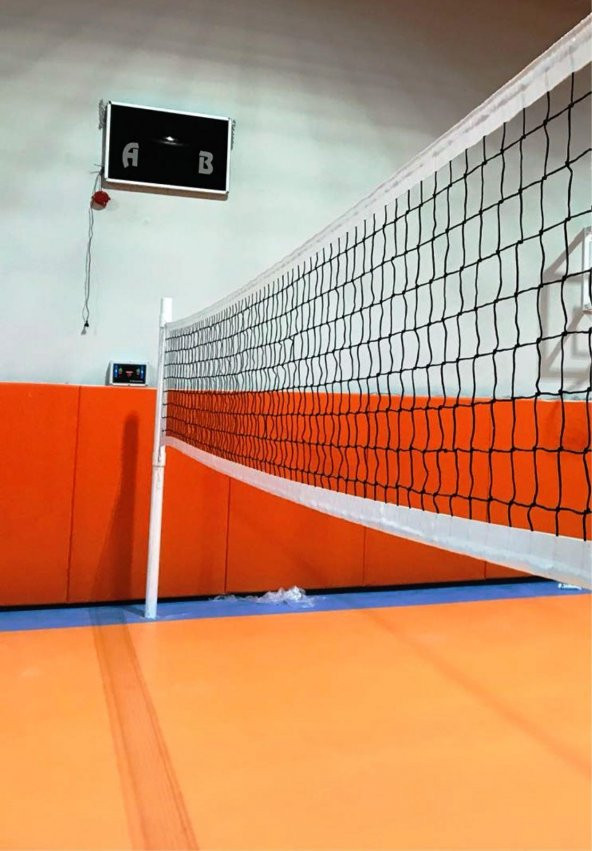 Adelinspor Diomond Voleybol Filesi (Ağı) 6,5 m, Brandalı 6 mm Çelik Halatlı 3,5 mm Polyamid İp File ürün görseli 1