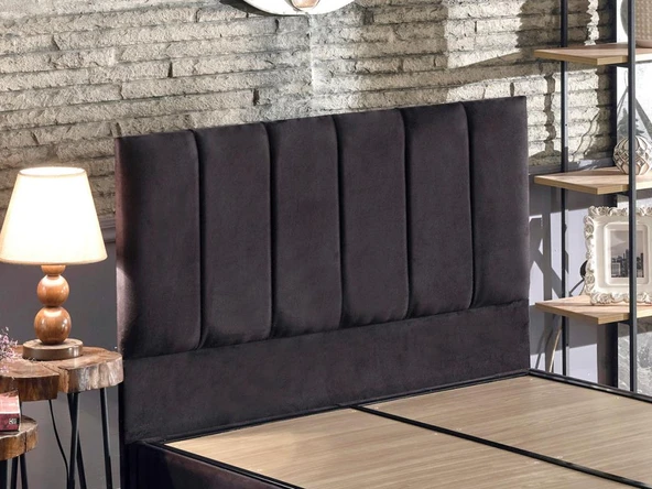 Piano Lite Tek Kişilik Yatak Başlığı - 120 cm Siyah Kumaş Başlık ürün görseli 1