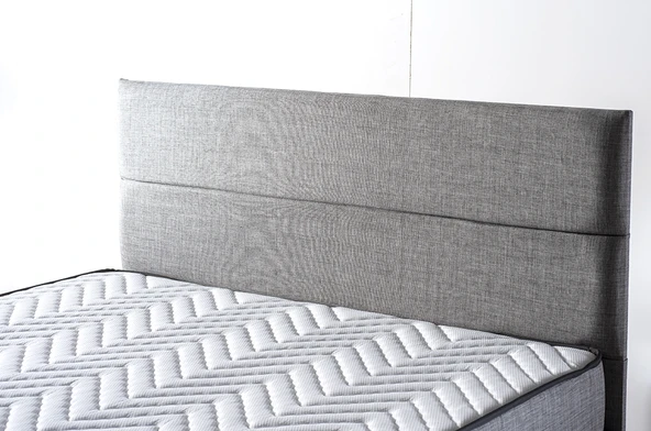 Silver Çift Kişilik Yatak Başlığı - 160 cm Gri Keten Kumaş Başlık ürün görseli 1