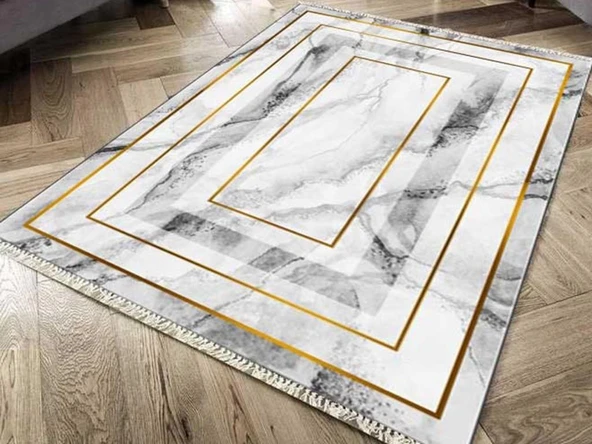 Kaymaz Taban Dijital Baskı Kadife Halı Shape 120x170 Cm ürün görseli 1