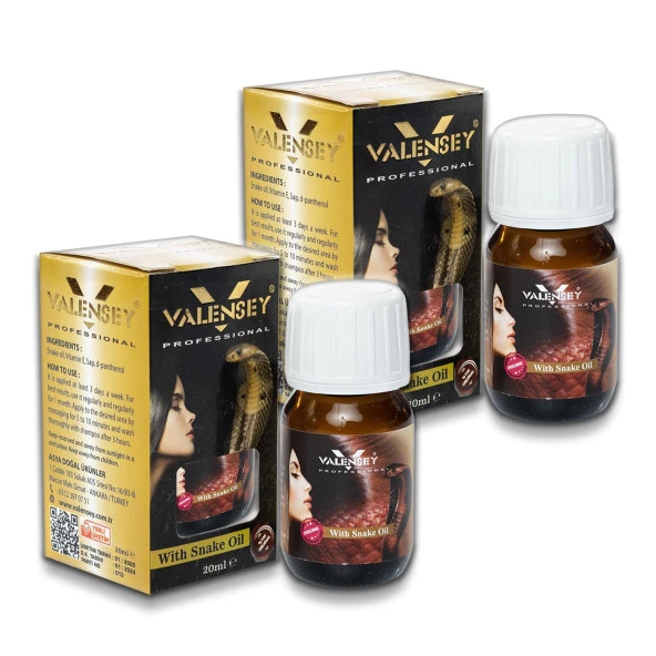 Valensey E Vitaminli Yılan Yağı Saç Bakım Yağı 20 ml x 2 Adet ürün görseli 1