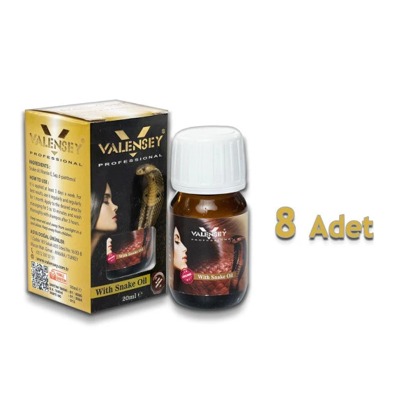 Valensey E Vitaminli Yılan Yağı Saç Bakım Yağı 20 ml x 8 Adet ürün görseli 1