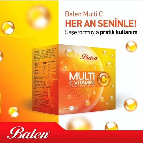 Balen Multi C Vitamini ve Propolisli Takviye Edici Gıda ürün görseli 1