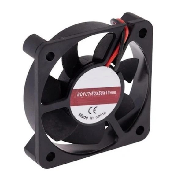 50x50x10 24 Volt DC Aksiyel Fan 5010 24V Kare Fan 3D Printer Fanı ürün görseli 1