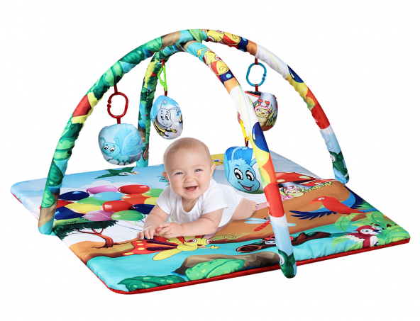 Baby Marine Oyuncaklı Oyun Halısı - Oyun Minderi - Neşeli Hayvanlar ürün görseli 1