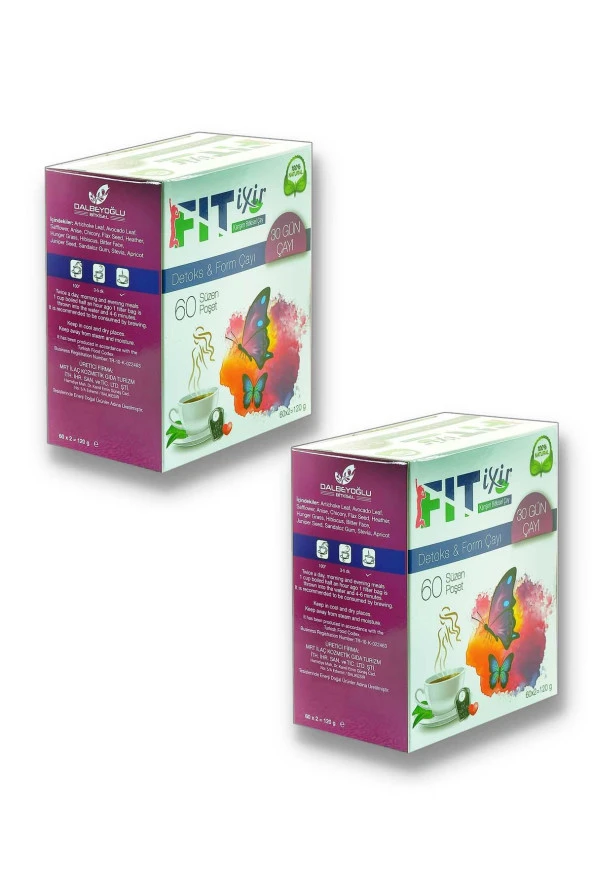 Fit İxir Bitkisel Karışım Detoks & Form Çayı 2 x 60 Süzen Poşet ürün görseli 1
