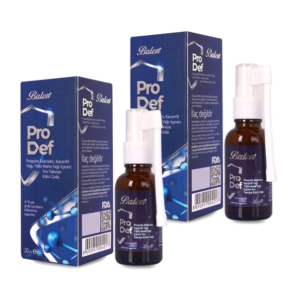 Balen Prodef Propolis Karanfil Yağı Boğaz Spreyi 30 ml x 2 Adet ürün görseli 1