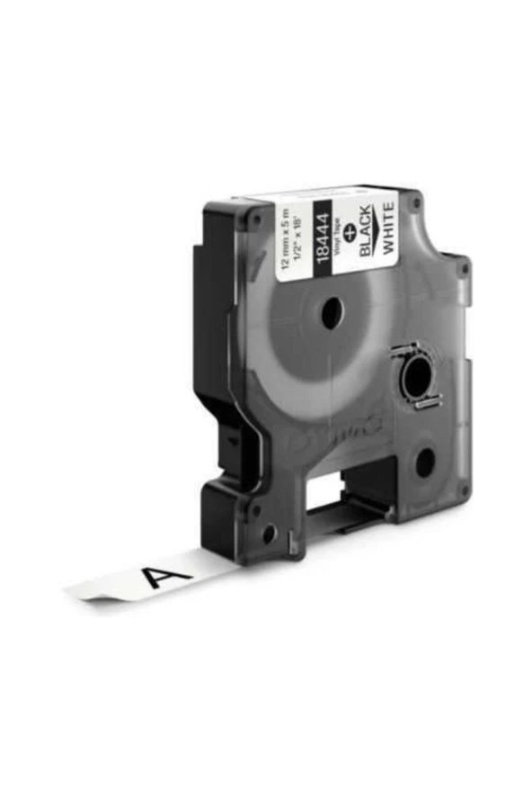 Dymo Rhino Pro Etiketi Renkli Vinil 12 MMx5.5 MT Beyaz Üzerine Siyah 18444 ürün görseli 1