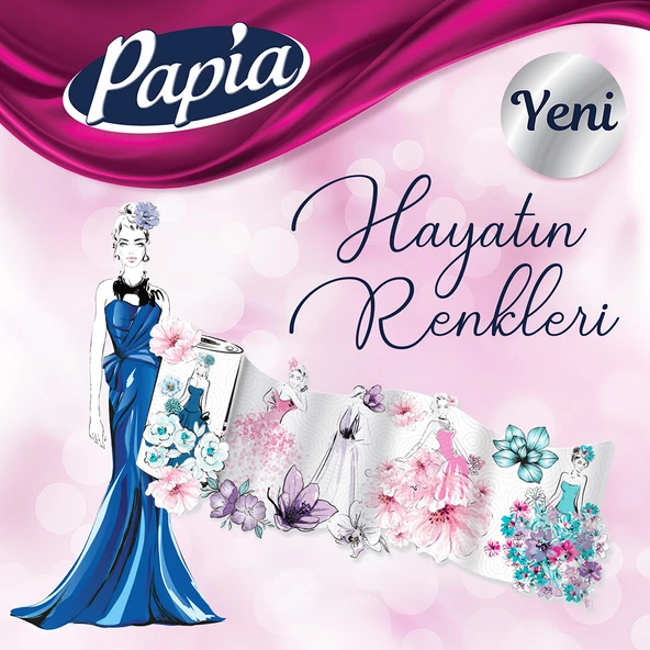 Papia Dekor Kağıt Havlu 48 Rulo - Resim 3