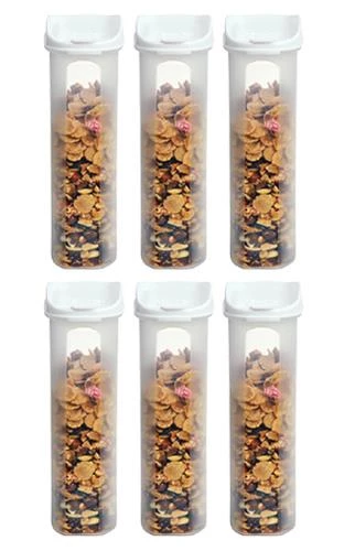 Moonstar Kuru Gıda Bakliyat Saklama Kabı 3 LT 6 Lı Set Beyaz-MAS-101L ürün görseli 1