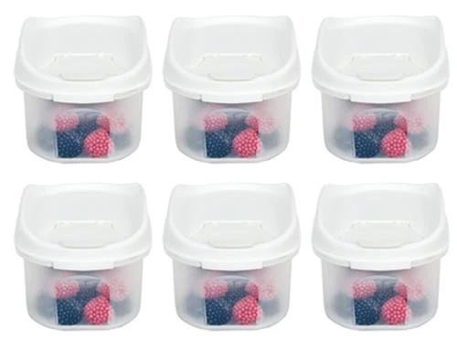 Moonstar Kuru Gıda Bakliyat Saklama Kabı 600 ML 6 Lı Set Beyaz-MAS-104 ürün görseli 1