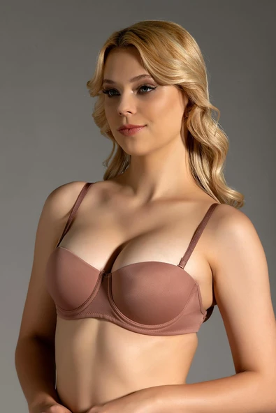 New Bra 8310 Kadın Sırtı Şeffaf Desteksiz Sütyen ürün görseli 1