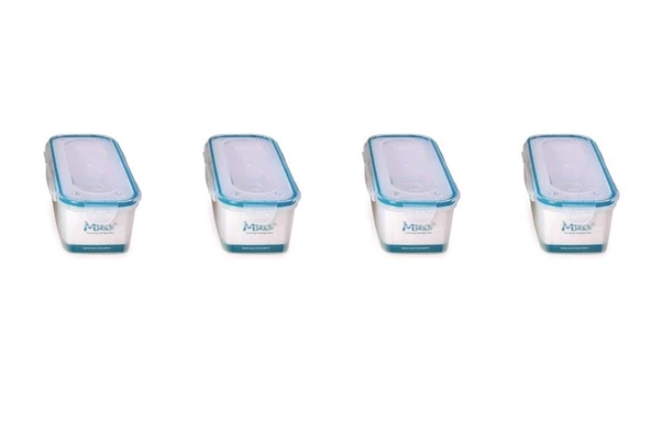 Hava Sızdırmaz Contalı Bakliyat Saklama Kabı 1,25 LT 4 Lü Set ürün görseli 1