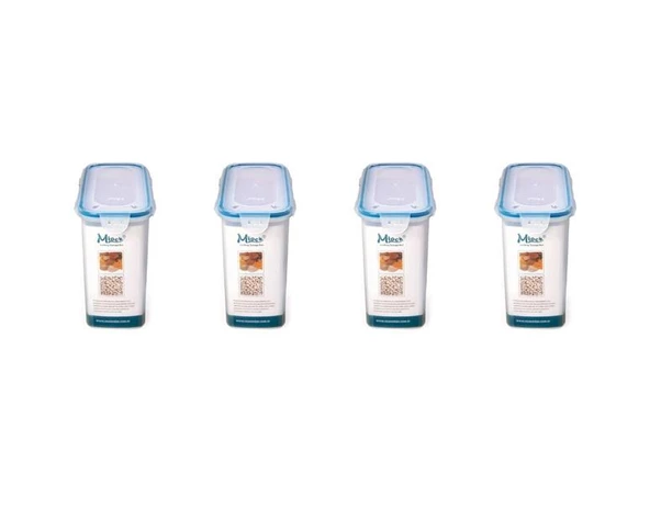Hava Sızdırmaz Contalı Bakliyat Saklama Kabı 3 LT 4 Lü Set ürün görseli 1