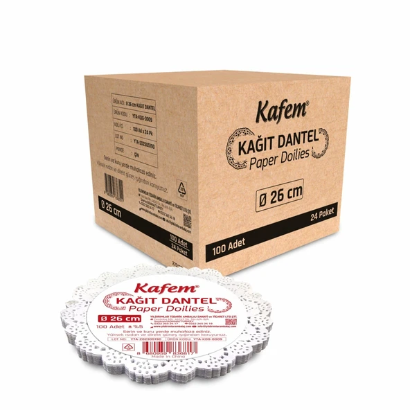 DANTEL KAĞIT YUVARLAK 26 CM -100 LÜ - Resim 4