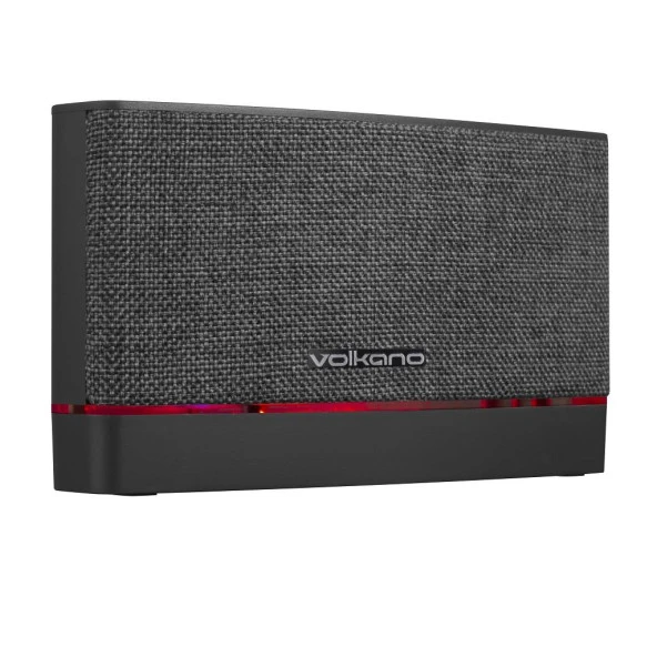 Volkano Texture Series Bluetooth Hoparlör Koyu Gri Led Işıklı RGB Kablosuz VK-3450-DGR ürün görseli 1