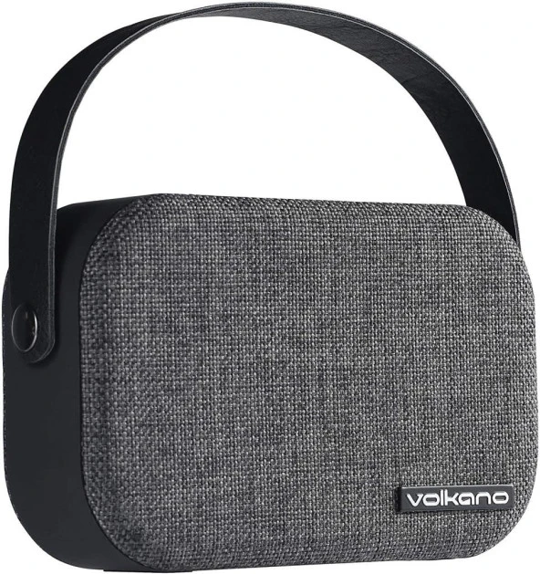 Volkano Fabric Series Kablosuz Bluetooth Hoparlör Koyu Gri VK-3020-GRD ürün görseli 1