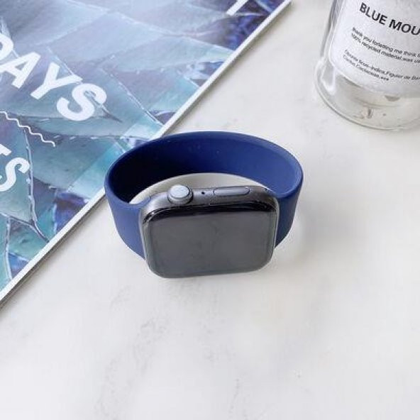Apple Watch 42mm Suya Dayanaklı Tek Parça Medium Kordon - Resim 2