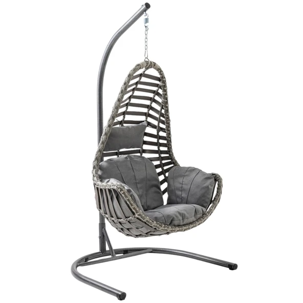 Capri Swing Milas Tekli Rattan Bahçe Salıncağı | Balkon Salıncağı ürün görseli 1
