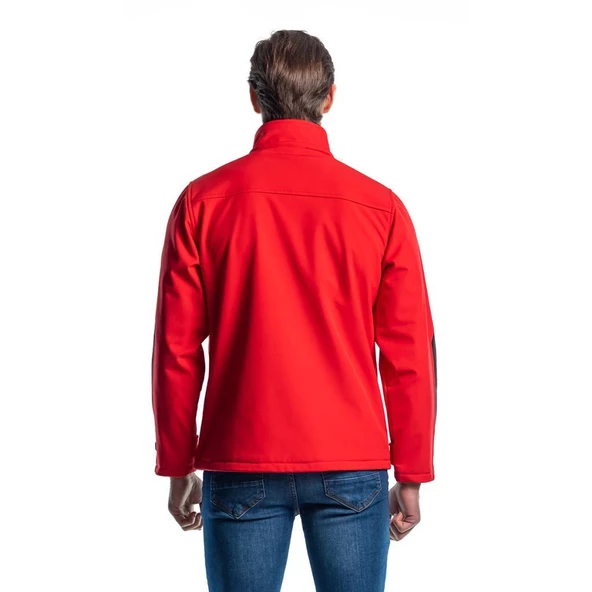 Şensel, Softshell Mont, Kırmızı -91E679- Su İtici - Resim 3