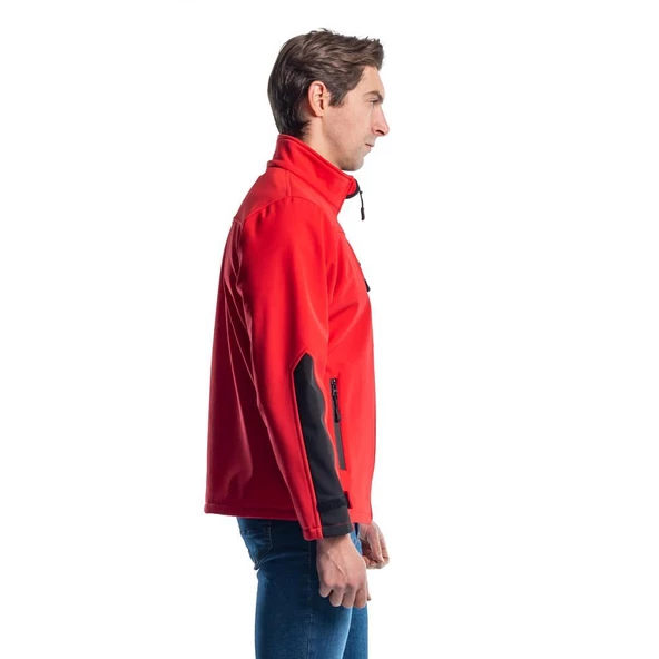 Şensel, Softshell Mont, Kırmızı -91E679- Su İtici - Resim 2