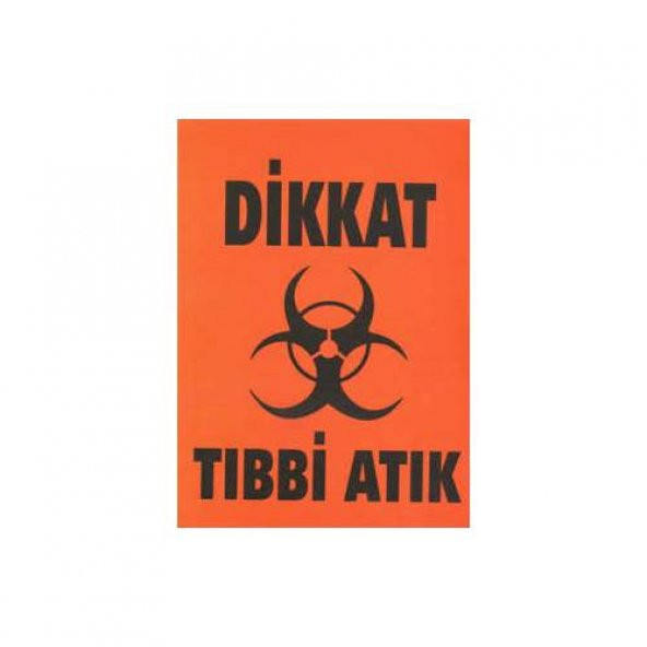 TIBBİ ATIK ETİKETİ A4 BOY 21X29 CM ürün görseli 1