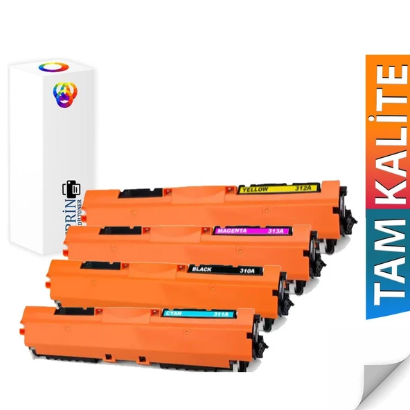 Hp Laserjet Pro M175A Yazıcı Uyumlu Muadil Toner 126A 4 Renk ürün görseli 1