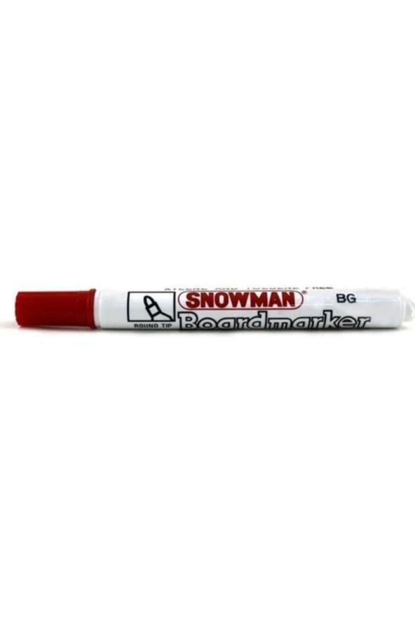 Snowman Tahta Kalemi Yuvarlak Uçlu Kırmızı BG-12 ürün görseli 1