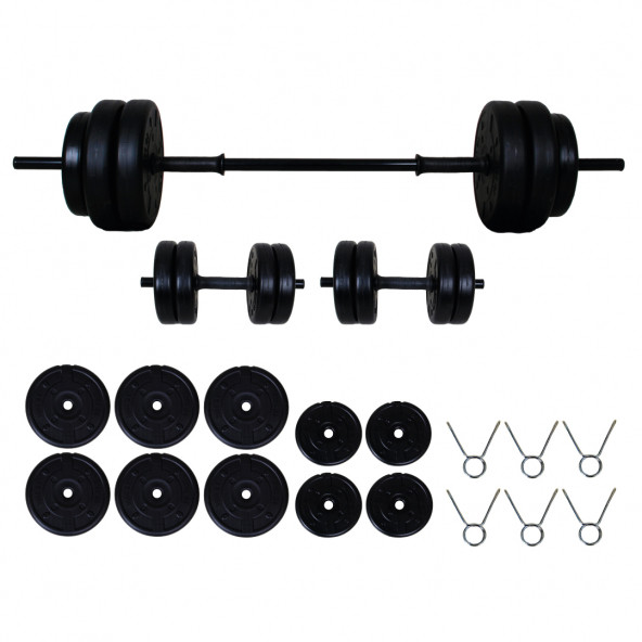 45 Kg 150 Cm Uzun Bar Dambıl Seti, Halter Seti Ve Fitness Ağırlık Seti ürün görseli 1