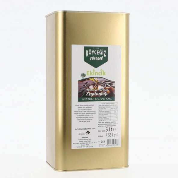Kb Köyceğiz Yöresel Naturel Birinci Zeytinyağı 5 Lt ürün görseli 1
