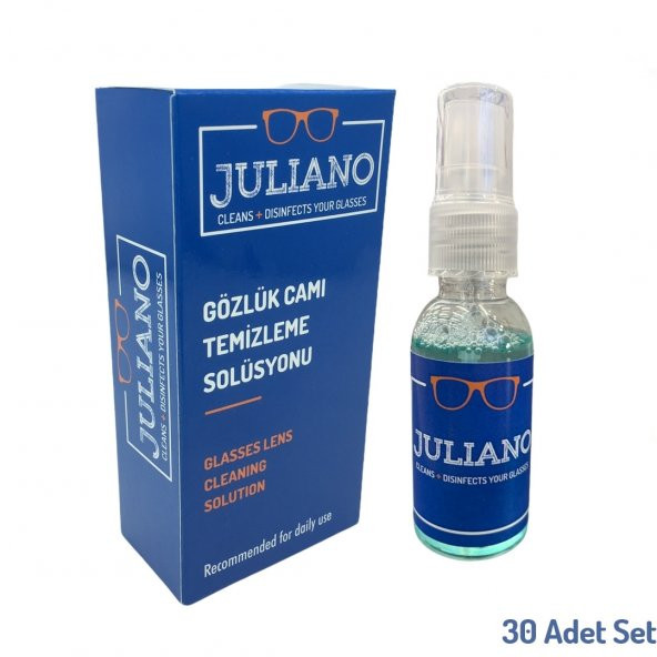 Juliano 30 Adet Gözlük Temizleme Antistatik Solusyon Sprey Set ürün görseli 1