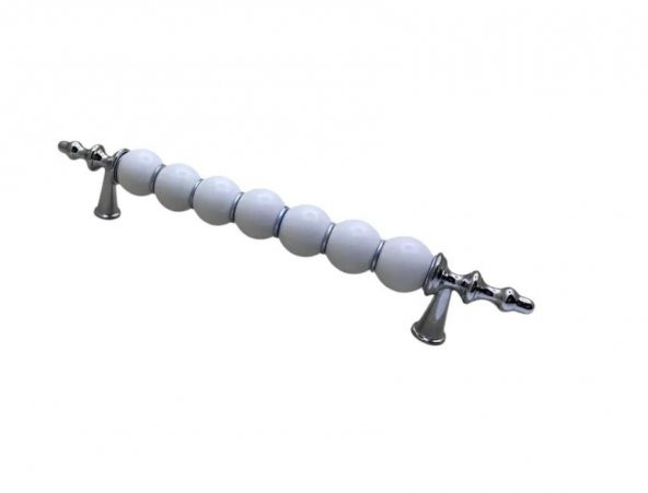 Misket Porselen Görünümlü 128mm Kulp Modelleri Dolap Çekmece Mobilya Mutfak Kulbu 5li ürün görseli 1