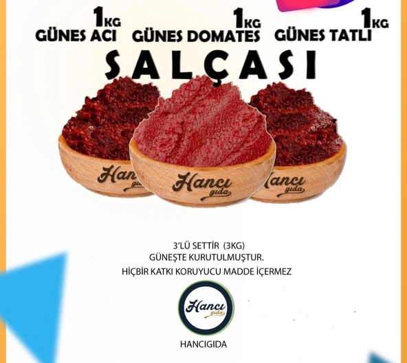3'Lü Güneş Salça Seti ürün görseli 1