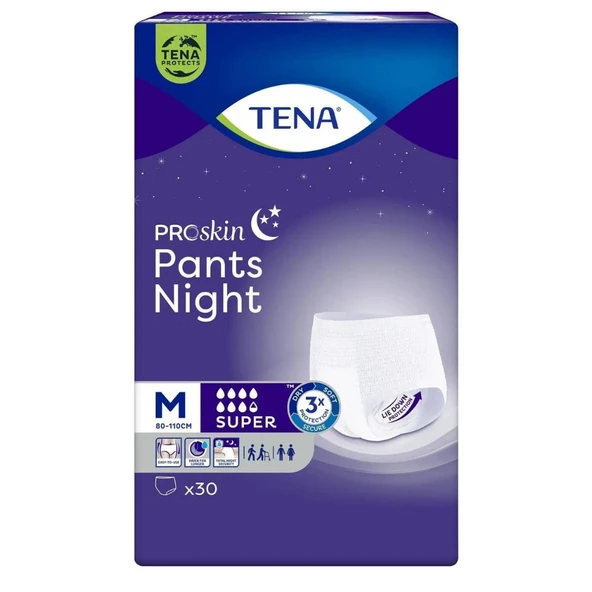 Tena Proskin Pants Night Emici Külot Orta Boy M 30'lu Hasta Bezi ürün görseli 1