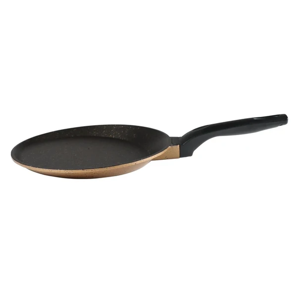 Serenk Fun Cooking Defne Alüminyum Döküm PFOA içermeyen Granit Kaplama Sarı Renk Krep Tavası, 22 cm ürün görseli 1