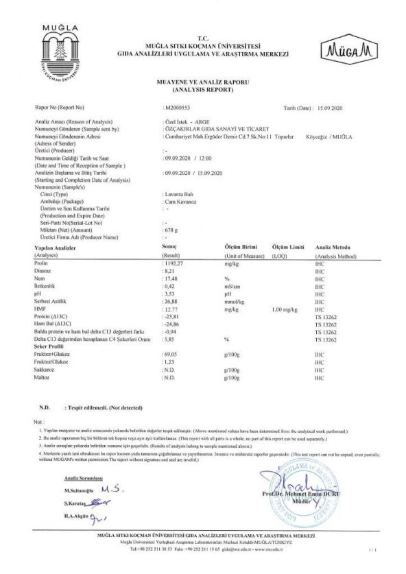 Kb Köyceğiz Balı Lavanta Balı 450 G Cam Kavanoz - Resim 8