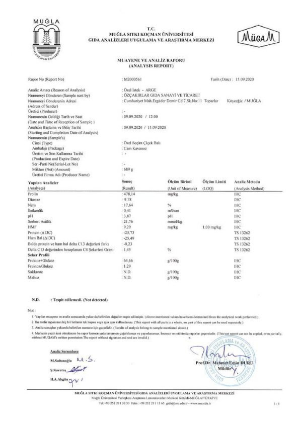 Kb Köyceğiz Balı Özel Seçim Çiçek Balı 450 G Cam Kavanoz - Resim 8