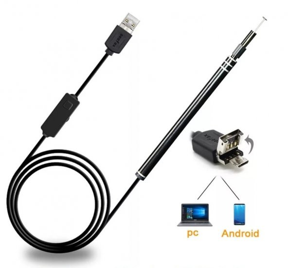Kulak Temizleme Aracı Kaşık Hd Kamera Aracı Usb Tipi C Soket Win & Android ürün görseli 1